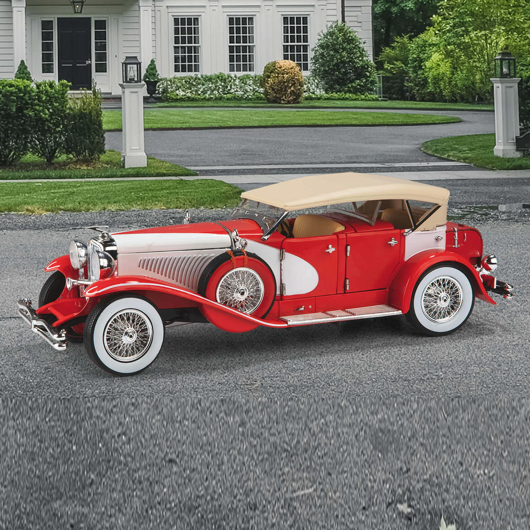 1934 Duesenberg II SJ Phaeton Red & White