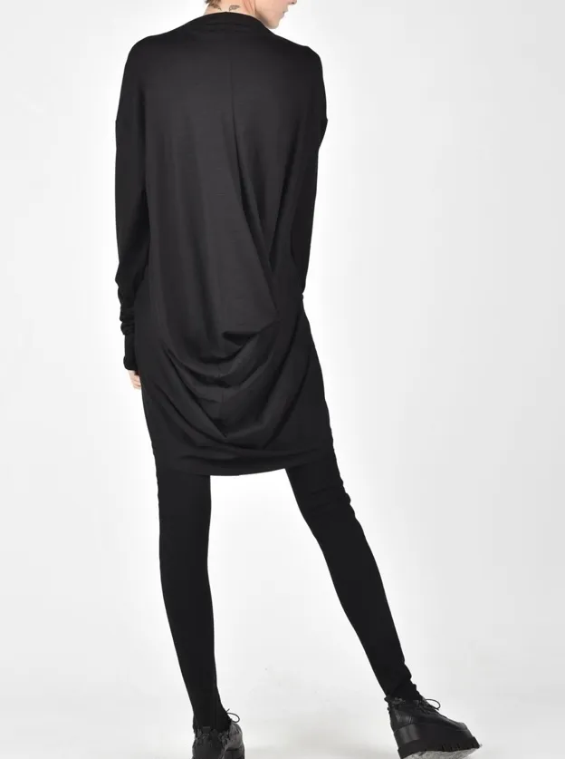 Aakasha  |Long Sleeves Plain Handmade Asymmetry Tunics