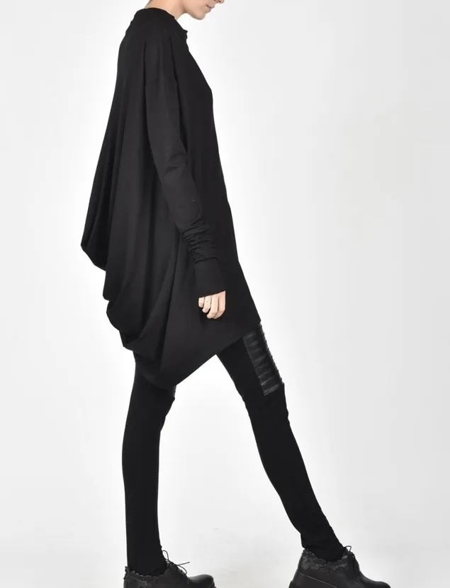 Aakasha  |Long Sleeves Plain Handmade Asymmetry Tunics