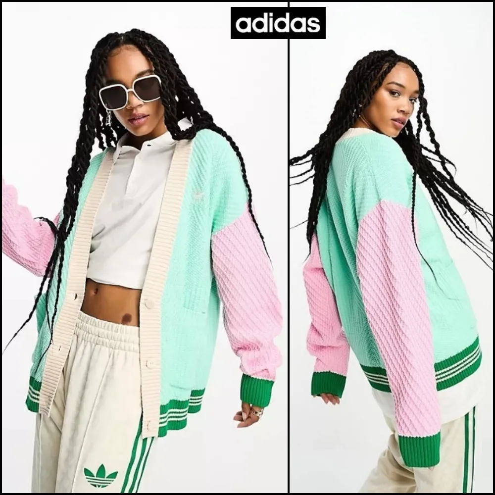 adidas  |Casual Style Long Sleeves Cotton Logo Cardigans