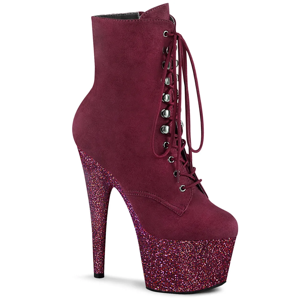 ADORE-1020FSMG - BURGUNDY FAUX SUEDE  PRE ORDER 