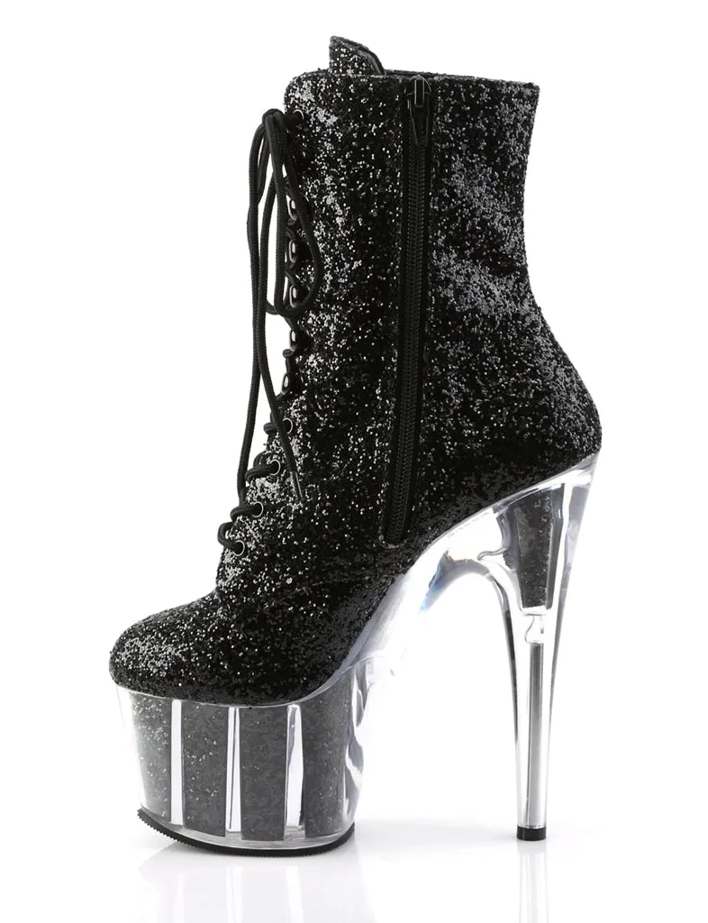 ADORE-1020G HEELS - BLACK GLITTER  PRE ORDER 