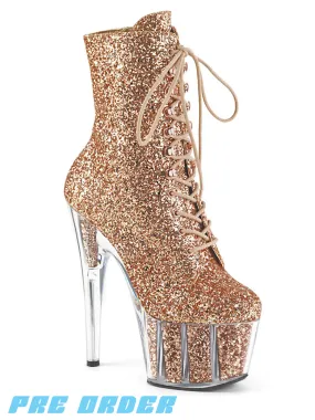 ADORE-1020G HEELS - ROSE GOLD GLITTER  PRE ORDER 