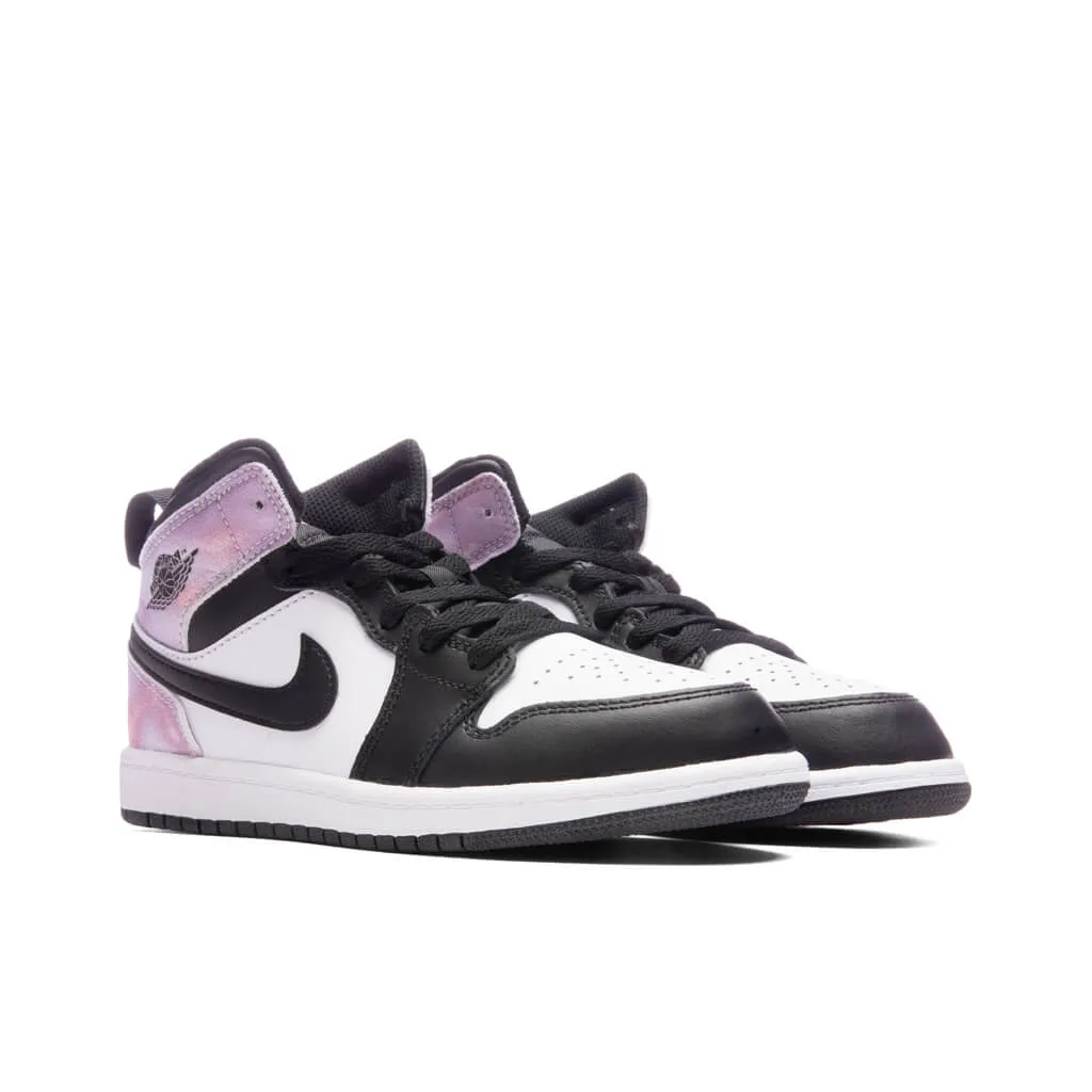 Air Jordan 1 Mid SE (PS) - Black/Bleached Coral/White