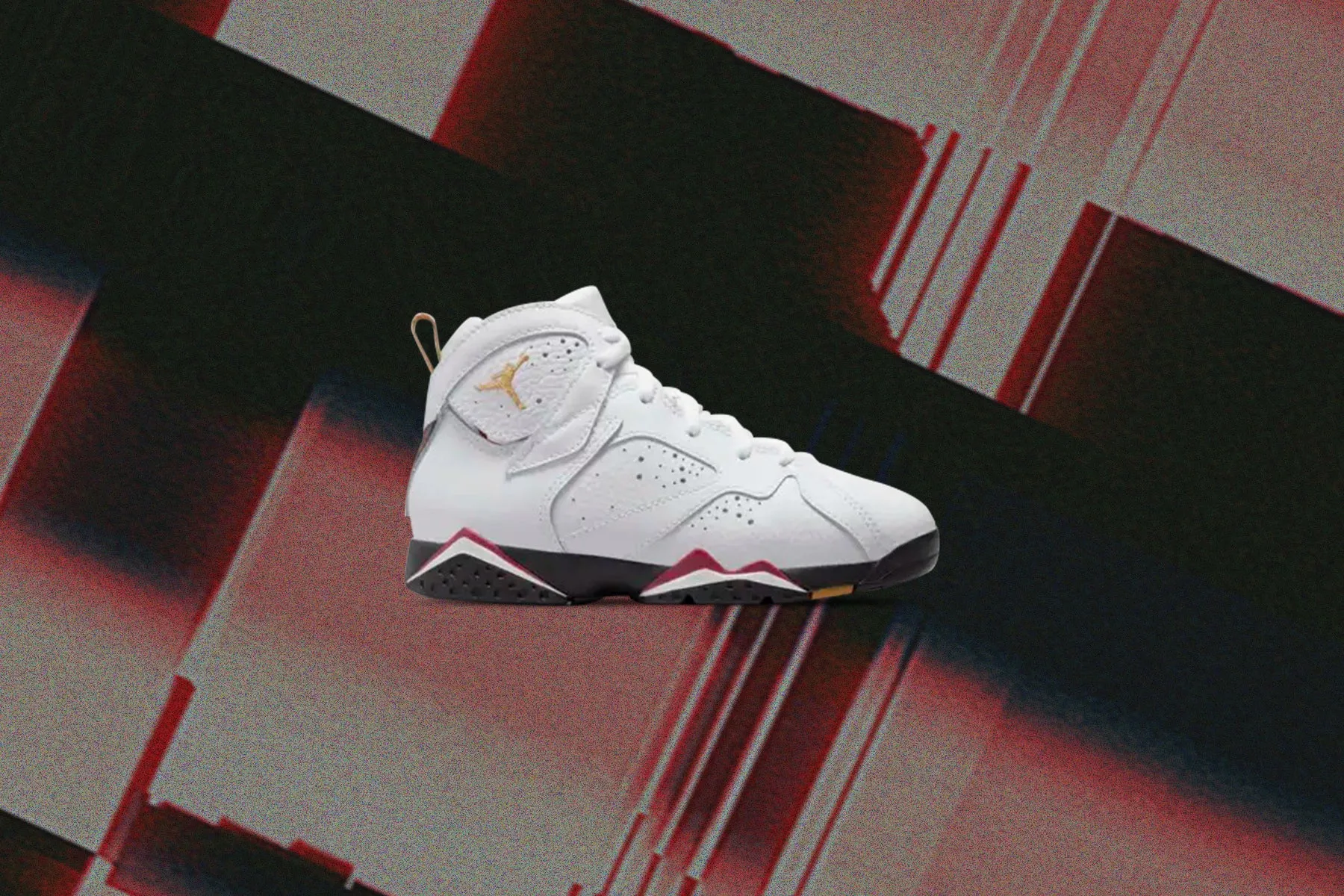 Air Jordan 7 Retro (PS) - White/Cardinal Red/Chutney