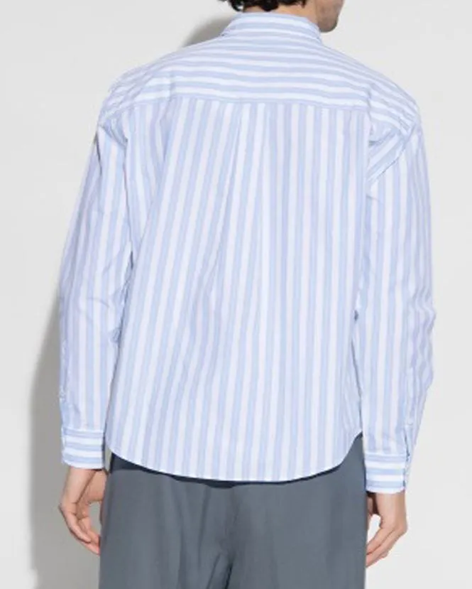 AMI PARIS  |Stripes Street Style Long Sleeves Plain Logo Designers