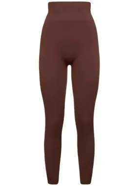 Andreadamo   Ribbed jersey leggings w/ stirrups 