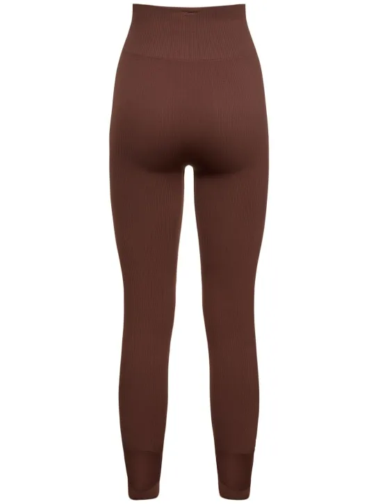 Andreadamo   Ribbed jersey leggings w/ stirrups 