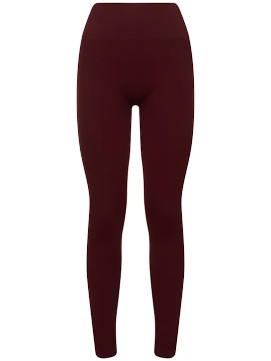 Andreadamo   Ribbed jersey leggings w/ stirrups 