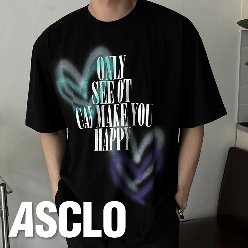 ASCLO  |Crew Neck Pullovers Heart Unisex Street Style U-Neck Cotton