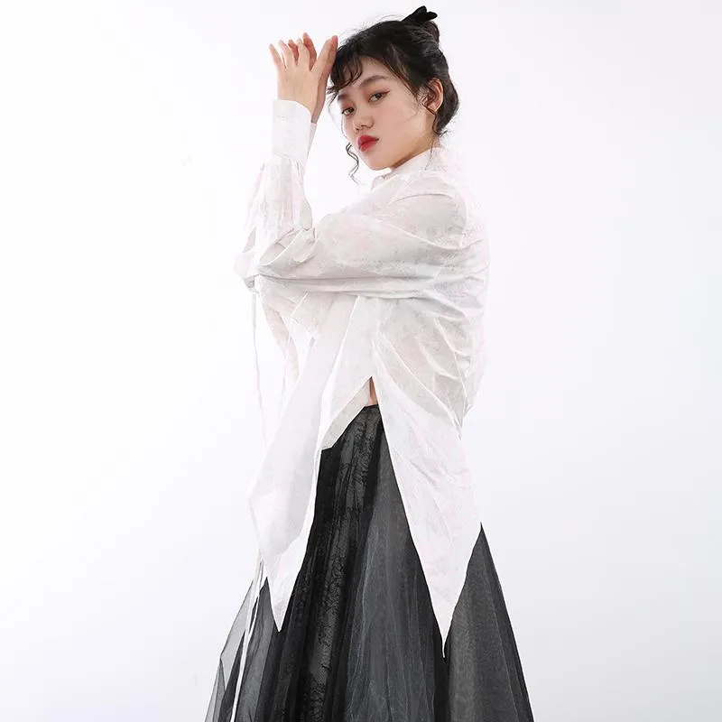 Ayeka Irregular Long Sleeve Shirt