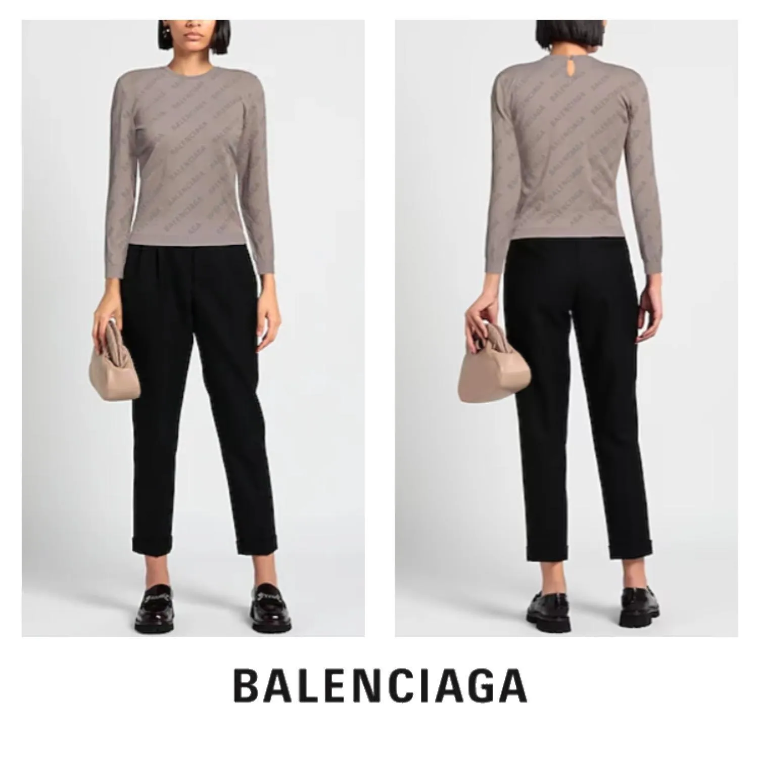 BALENCIAGA  |Casual Style Street Style Long Sleeves Plain Cotton