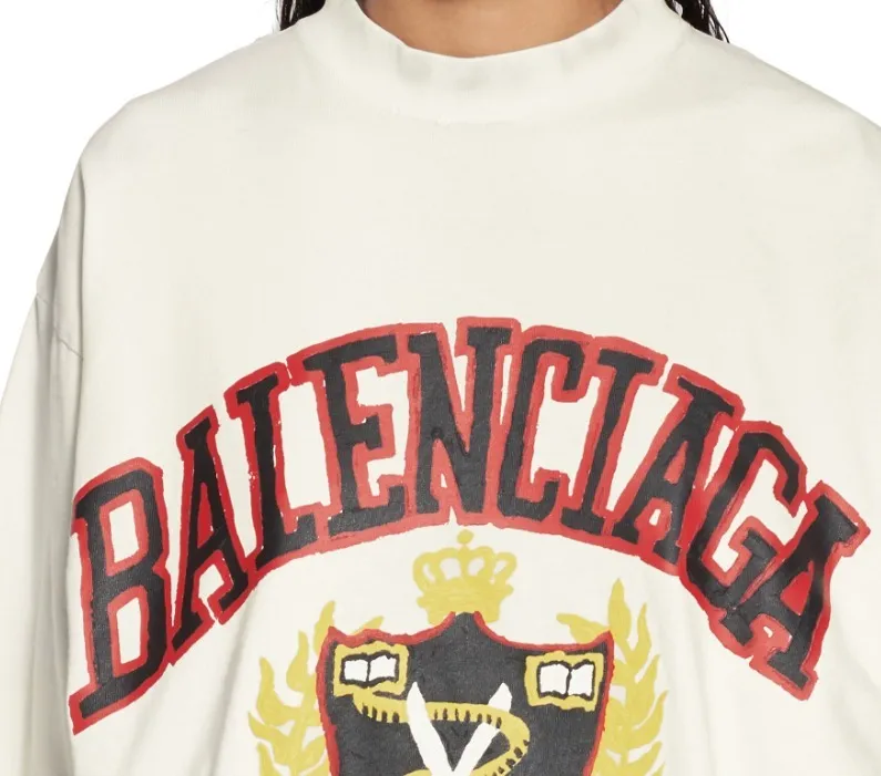 BALENCIAGA  |Crew Neck Pullovers Unisex Blended Fabrics Street Style