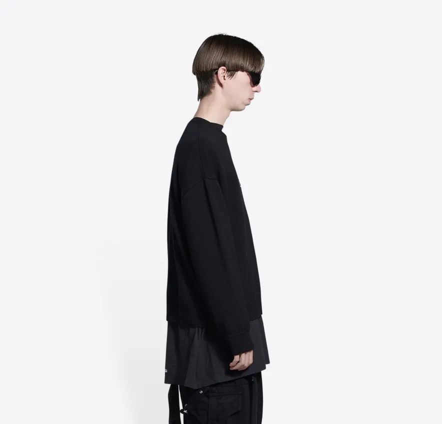 BALENCIAGA  |Crew Neck Pullovers Unisex Wool Blended Fabrics Street Style