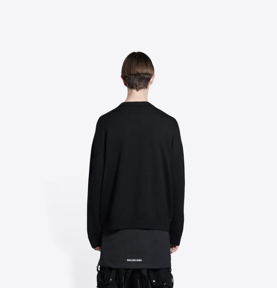 BALENCIAGA  |Crew Neck Pullovers Unisex Wool Blended Fabrics Street Style