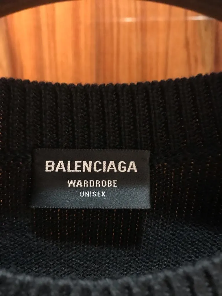 BALENCIAGA  |Crew Neck Pullovers Unisex Wool Blended Fabrics Street Style