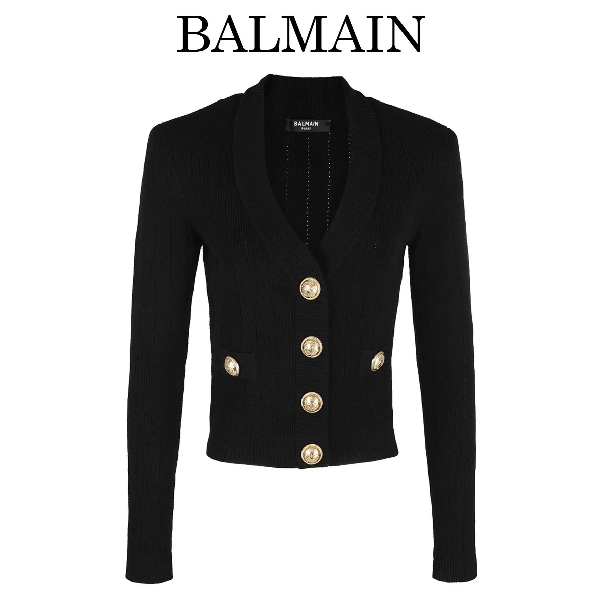 BALMAIN  |Casual Style Long Sleeves Plain Elegant Style Cardigans