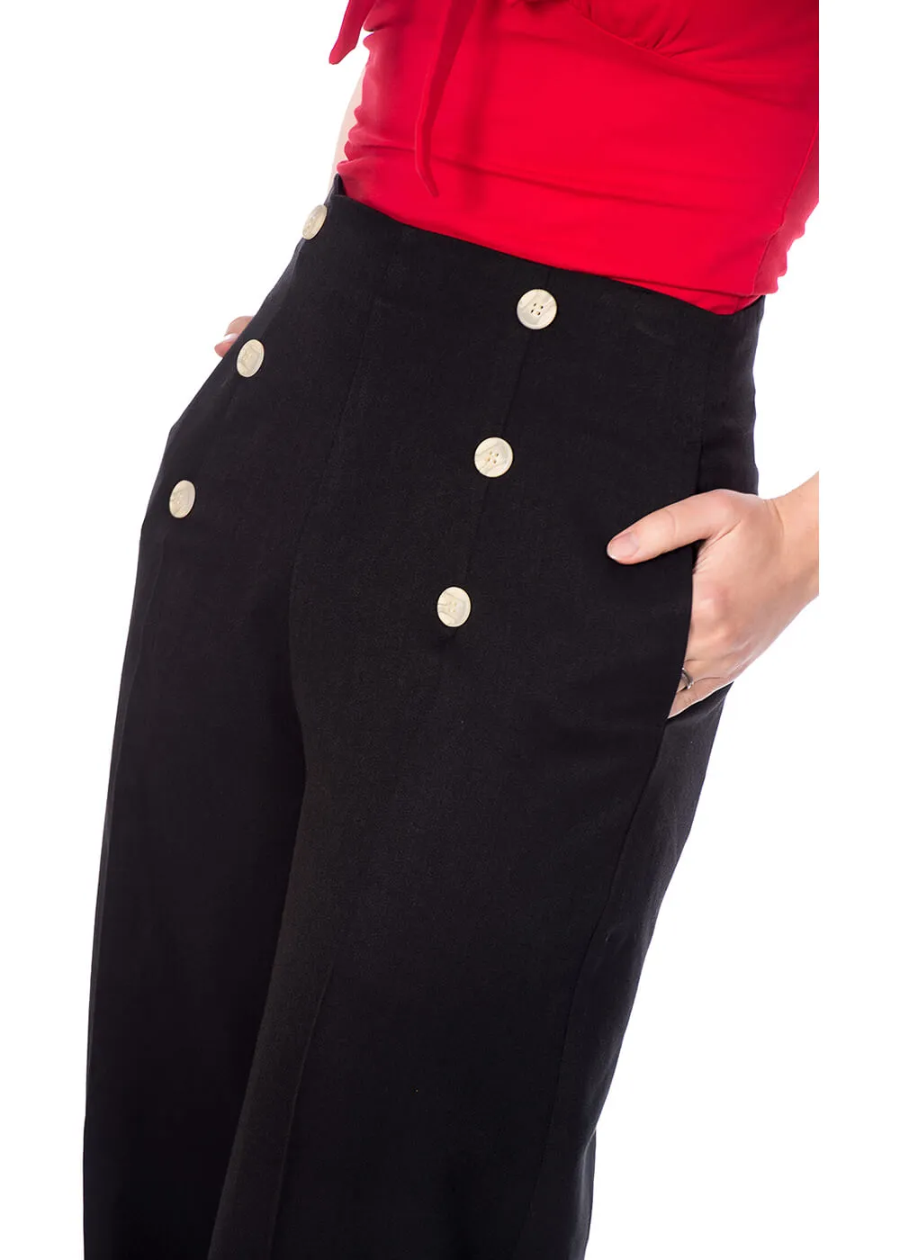 Banned Adventures Ahead 40's Trousers Black