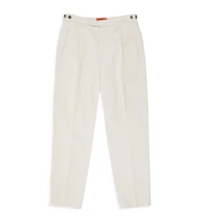 Barena Masco Trevo Cotton Twill Trousers: Beige