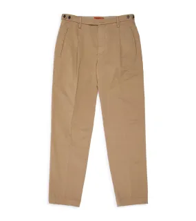 Barena Masco Trevo Cotton Twill Trousers: Tan