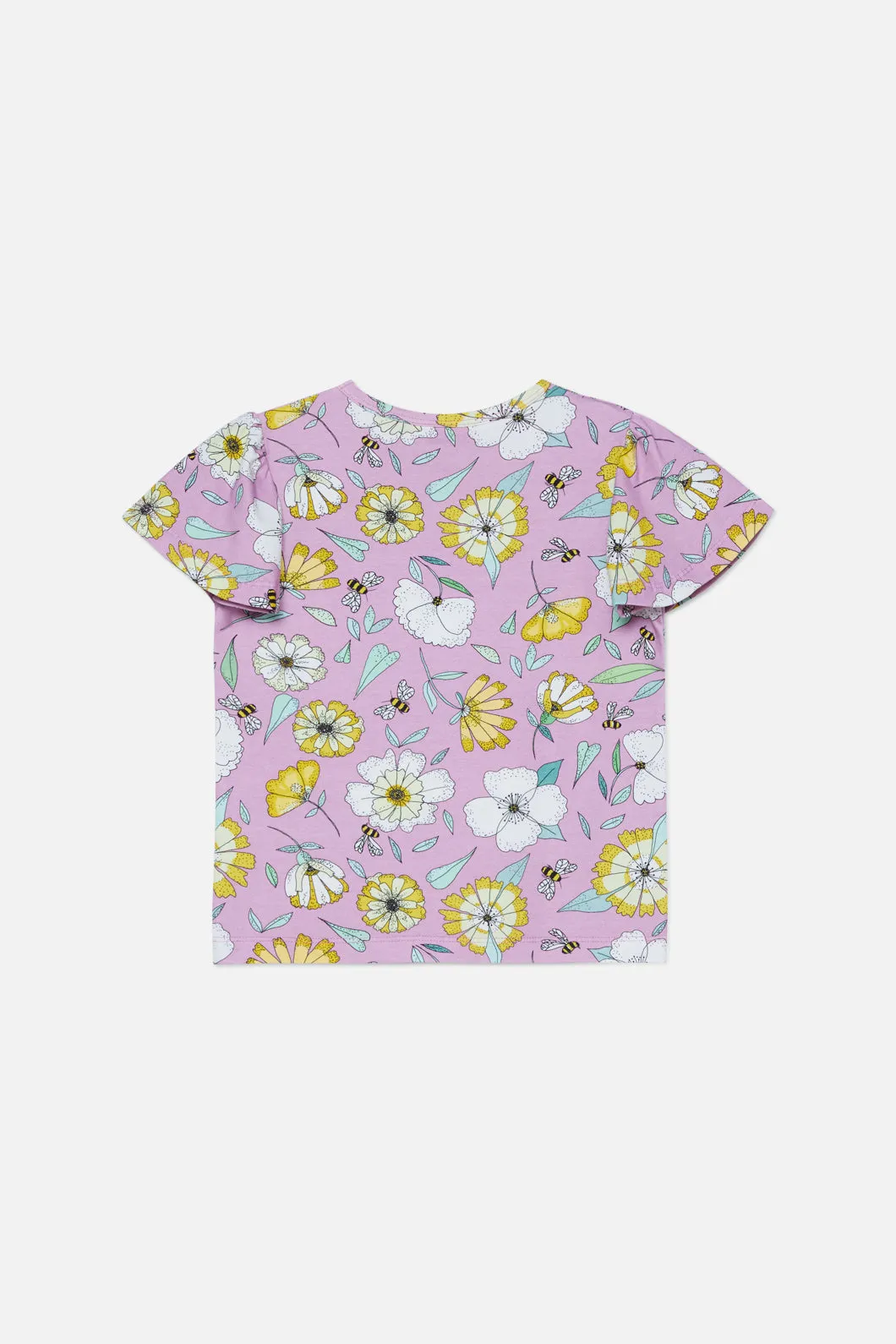 Bee Floral Kids Short Sleeve Tee