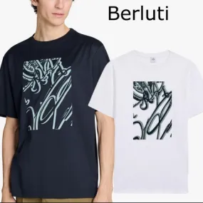 Berluti  |Frame Suede Effect Scritto T-Shirt