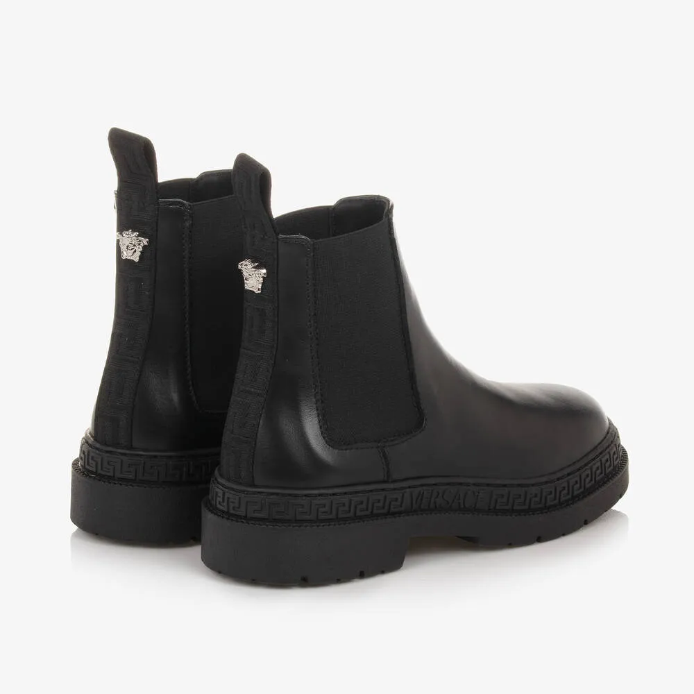 Black Leather Chelsea Boots