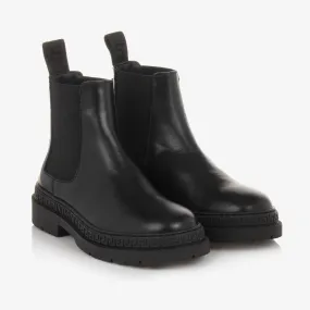 Black Leather Chelsea Boots