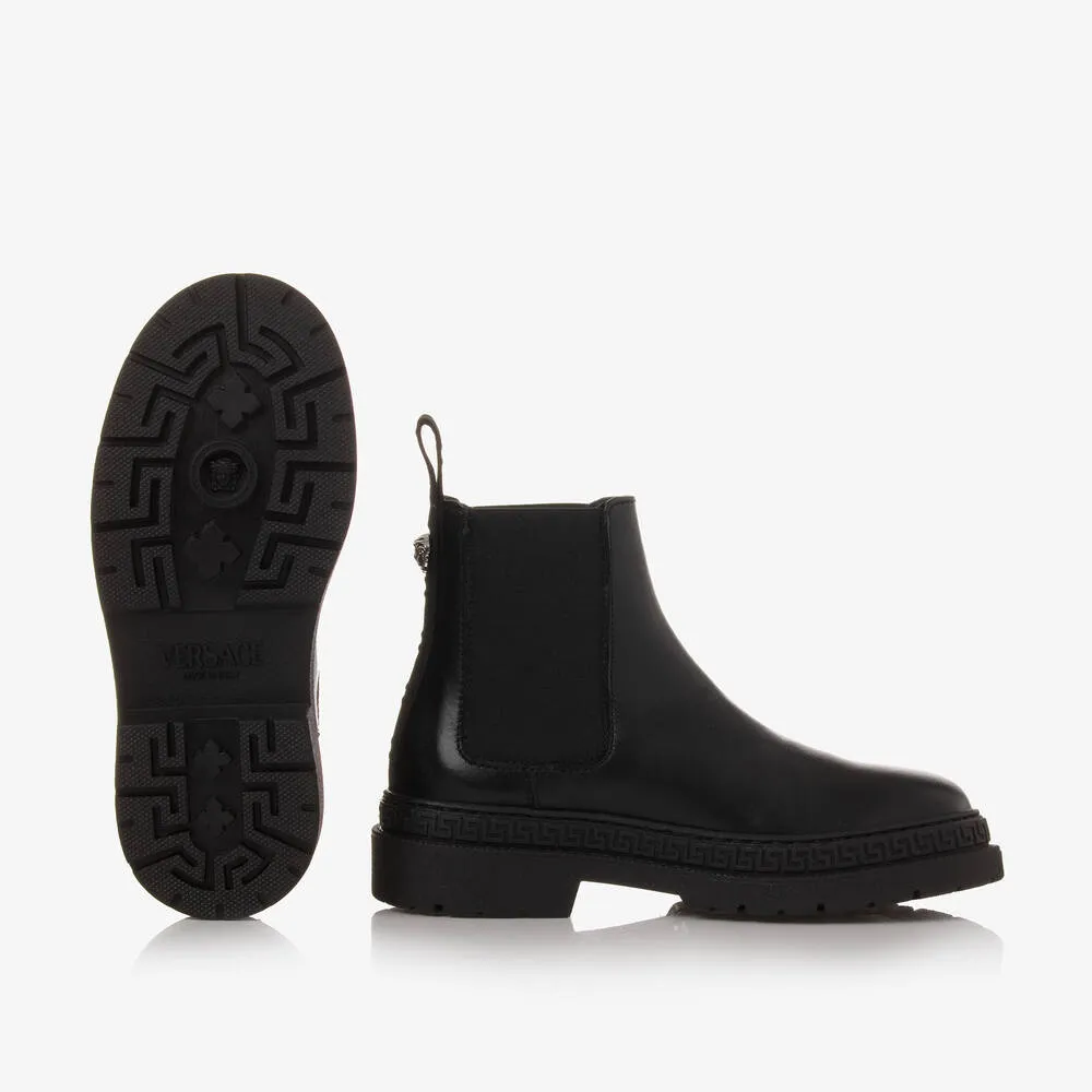 Black Leather Chelsea Boots