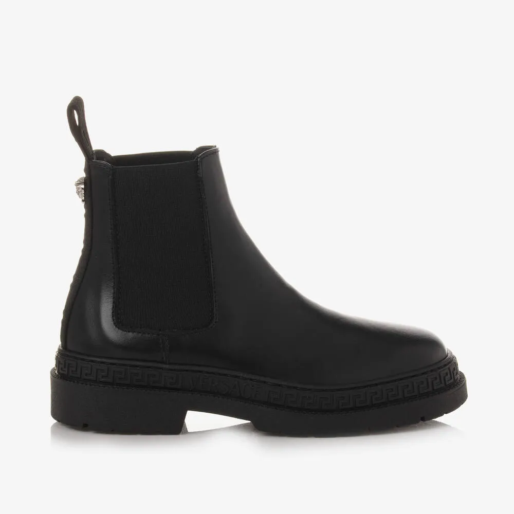 Black Leather Chelsea Boots