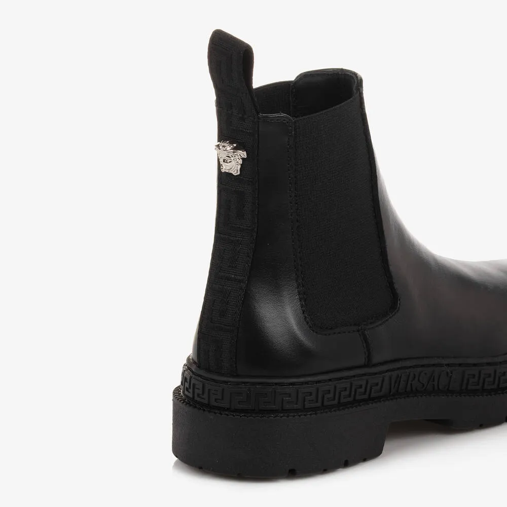 Black Leather Chelsea Boots