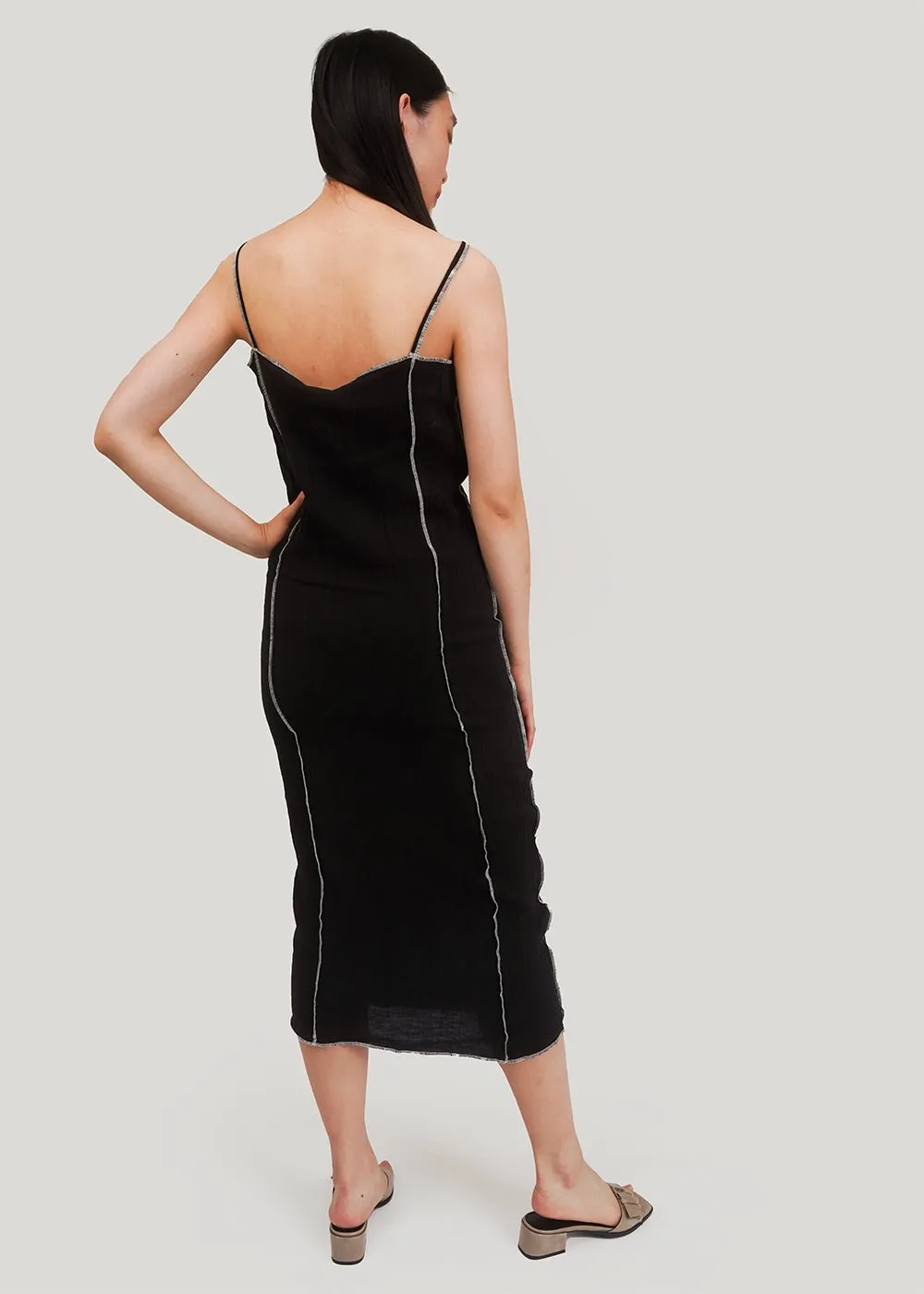 Black Shok Slip Dress