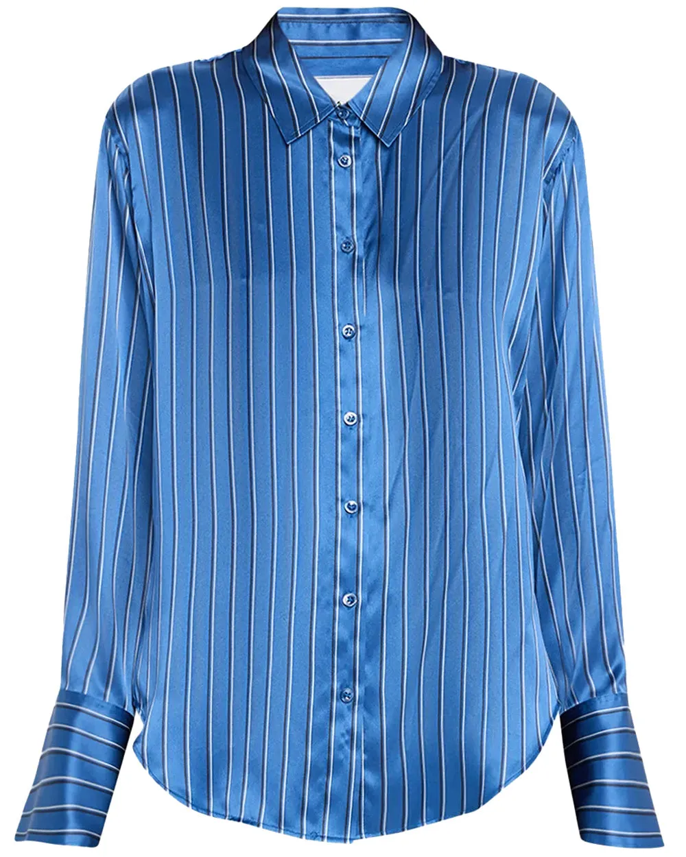 Blue Stripe The Standard Silk Button Up Shirt