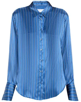 Blue Stripe The Standard Silk Button Up Shirt