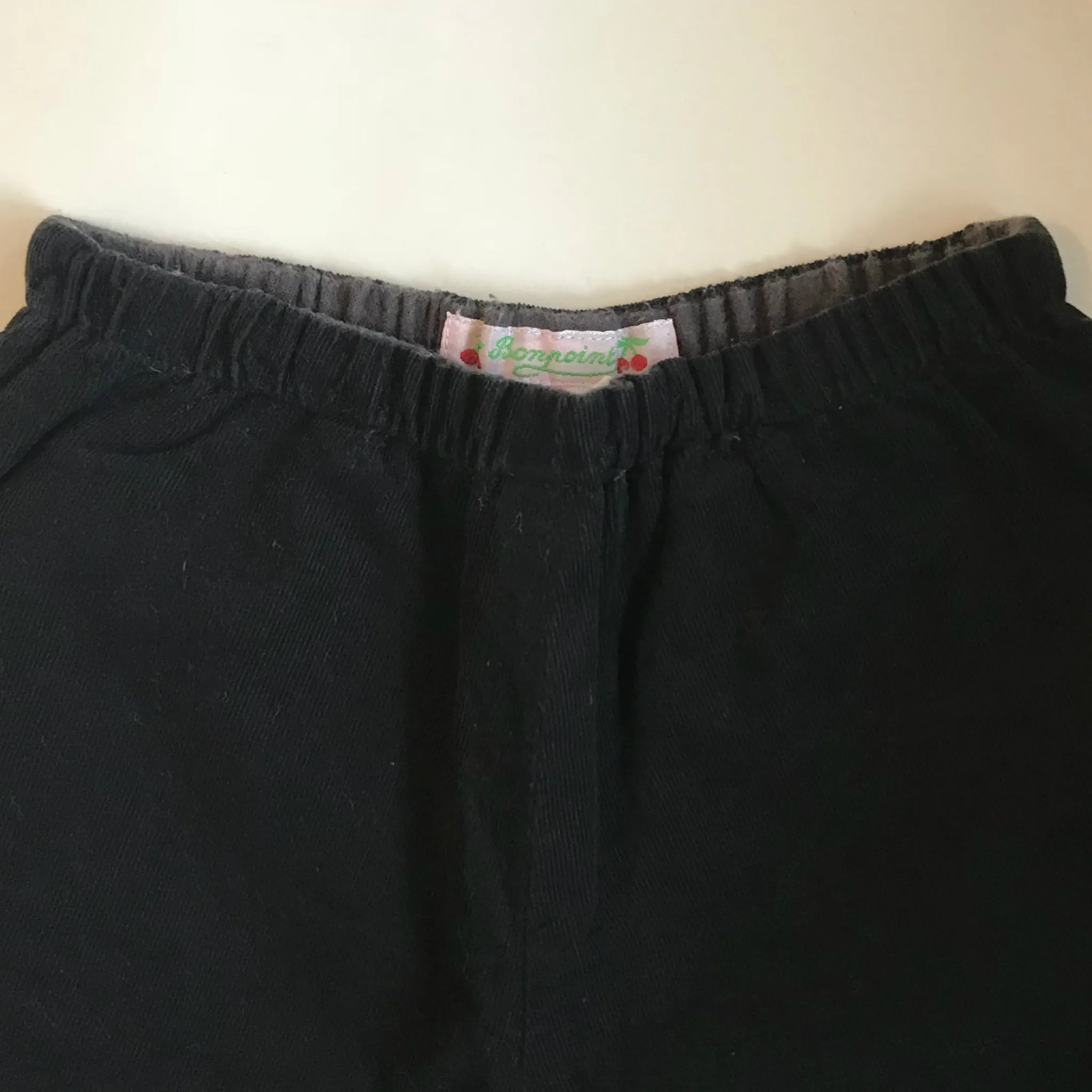 Bonpoint Fine Cord Black Trousers: 12 Months