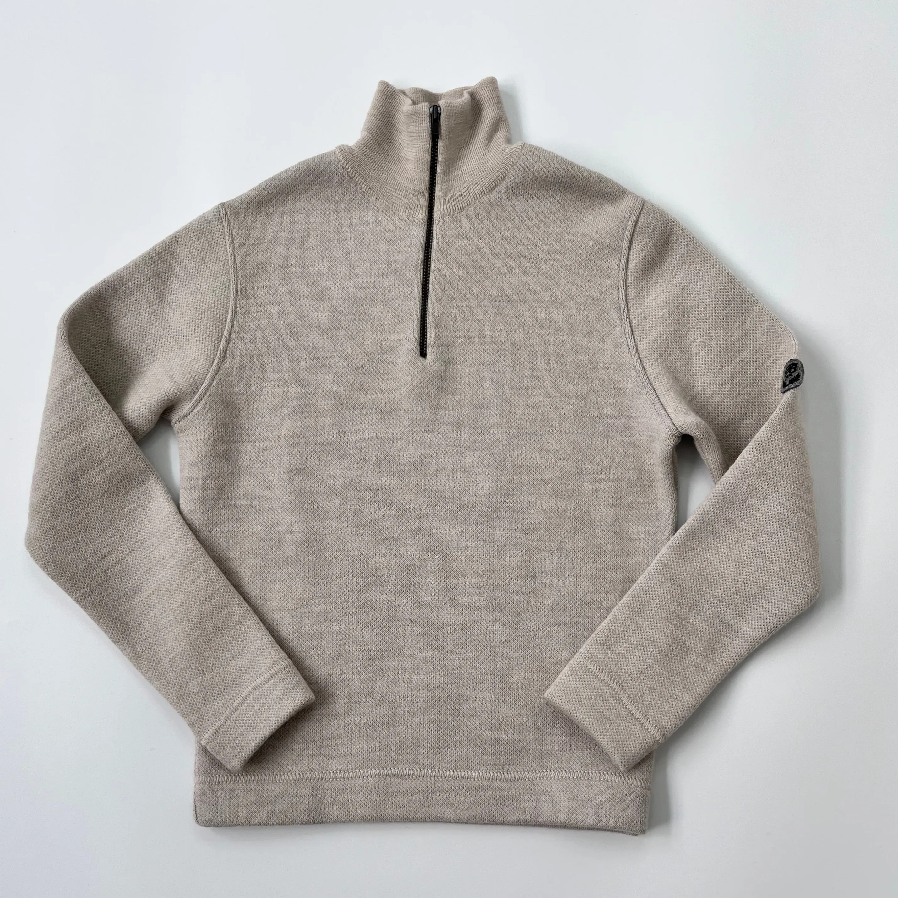 Bonpoint Light Grey Wool Zip Up Knit: 10 Years