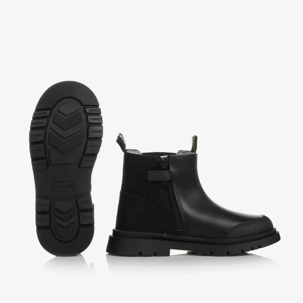 Boys Black Leather Chelsea Boots