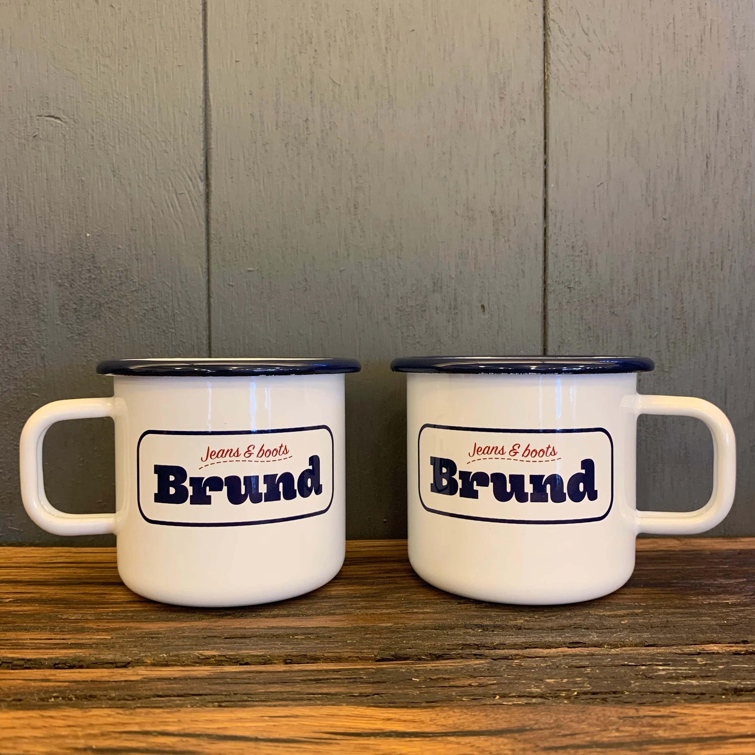 Brund - Enamel logo Cup ( 2 pieces )