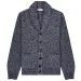 BRUNELLO CUCINELLI Cashmere Knit Cardigan Blue/White