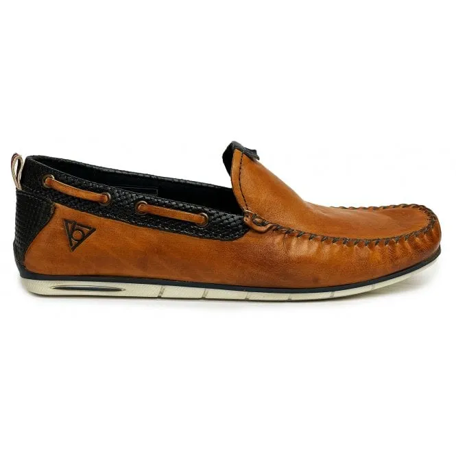 Bugatti  Mens 321-A2X65-1000-6300 Chesley Cognac Slip-On Deck Shoes