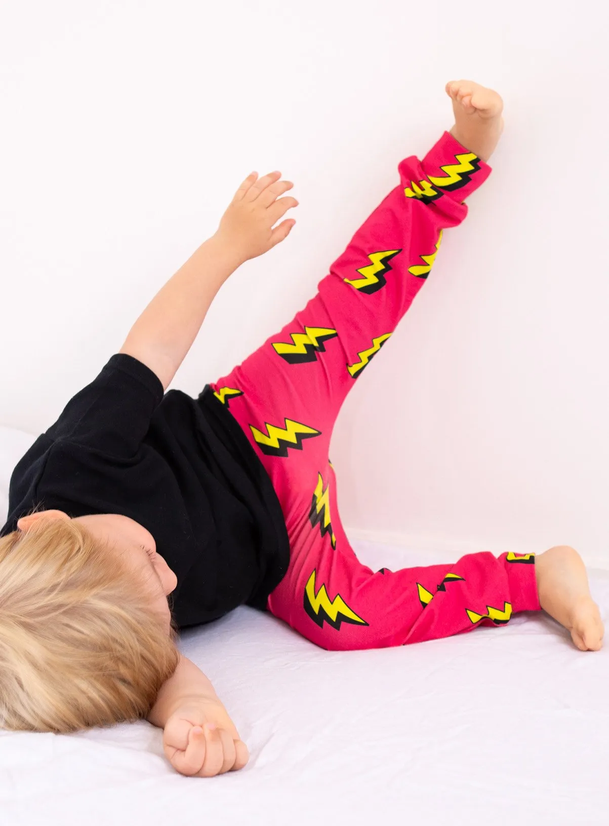 Buy FRED & NOAH Pink Bolt Leggings 6-12 Month | Trousers and leggings | Tu