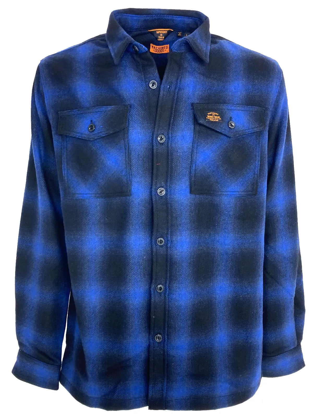 CAMICIA UOMO FANTASIA CHECK BLACK/BLUE MISTO LANA