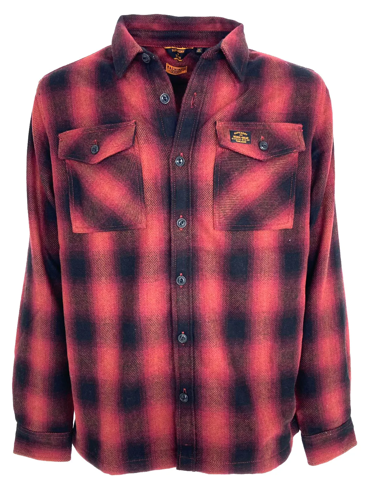 CAMICIA UOMO FANTASIA CHECK ROSSO/NERO MISTO LANA