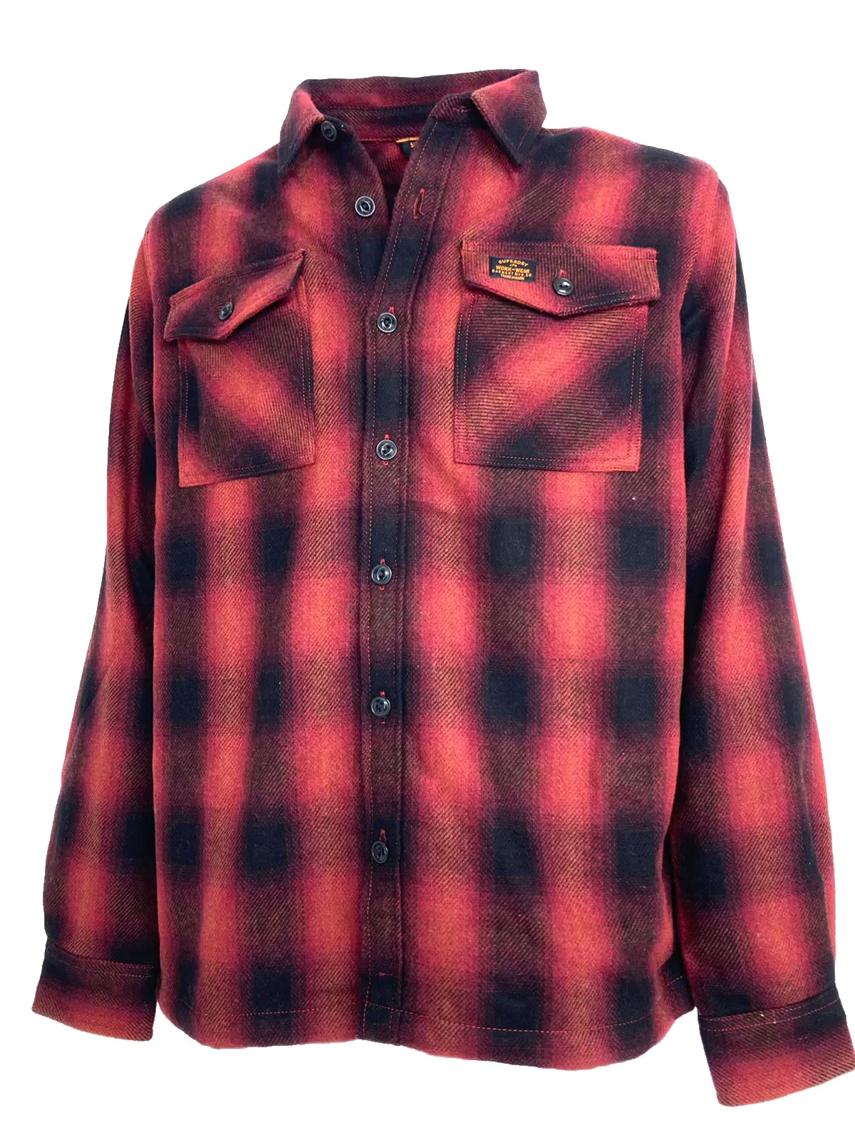 CAMICIA UOMO FANTASIA CHECK ROSSO/NERO MISTO LANA