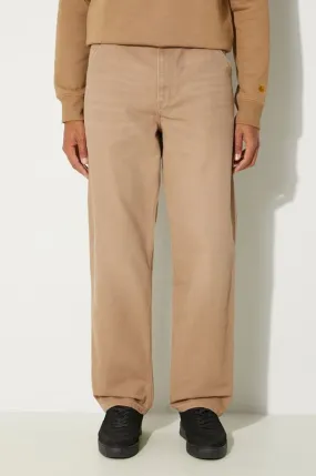 Carhartt WIP cotton trousers Single Knee Pant beige color I031497.2FS3K