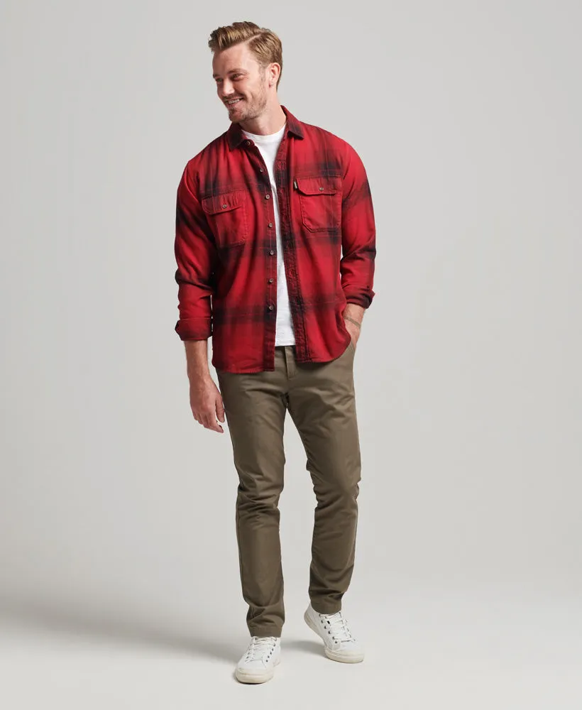 Check Flannel Shirt | Blacksmith Ombre Red