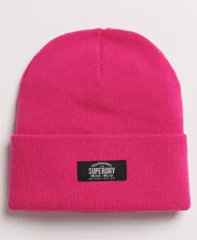 Classic Knitted Beanie | Pink Peacock