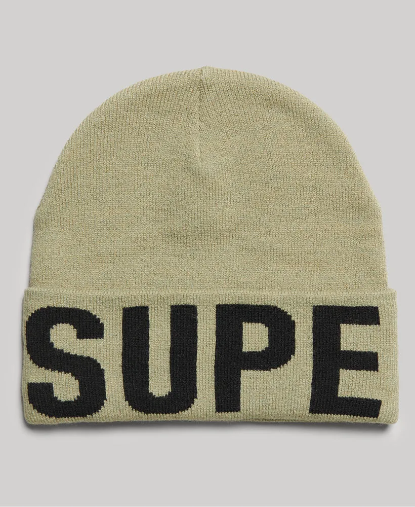 Code Mountain Knitted Hat | Light Khaki/Black