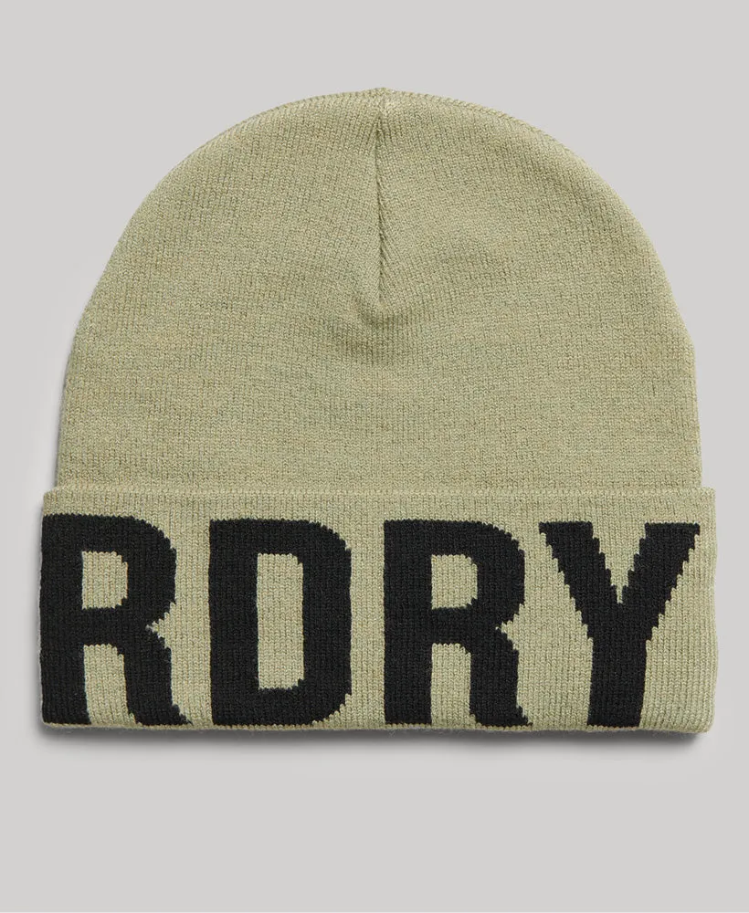 Code Mountain Knitted Hat | Light Khaki/Black