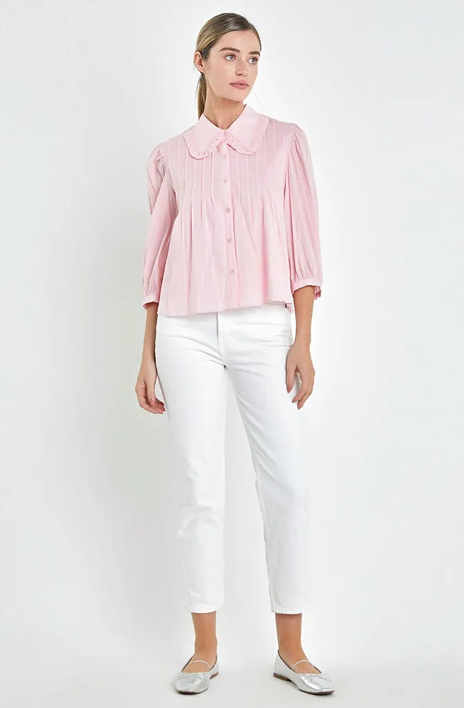 COLLAR LATER BLOUSE